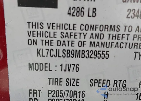 2021 Chevrolet Trax Fwd Lt from USA, damaged, VIN KL7CJLSB9MB329555